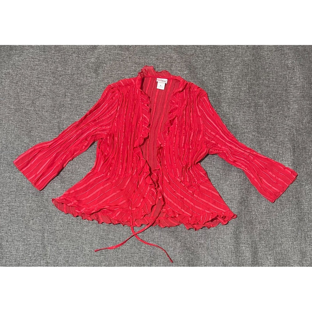 Kim Rogers Women's PL Ruffle Tie‎ Front Blouse